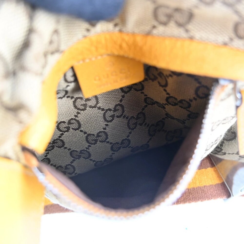 AUTHENTIC GUCCI GG Canvas Waist bag Beige Yellow bsj580-110825 - Picture 11 of 16